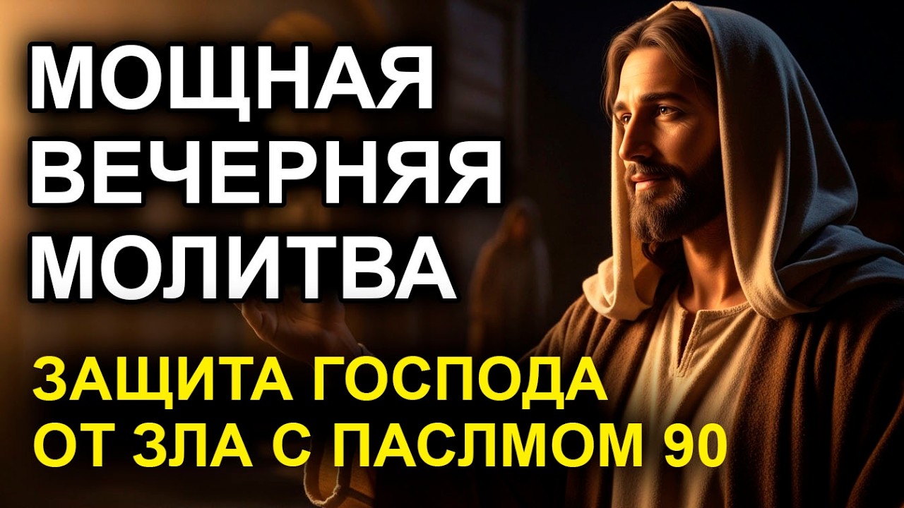 ВЕЧЕРНЯЯ МОЛИТВА: МОЩНАЯ ЗАЩИТА ОТ ВСЕГО ЗЛА. Послушайте до конца, и ваш страх исчезнет навсегда!
