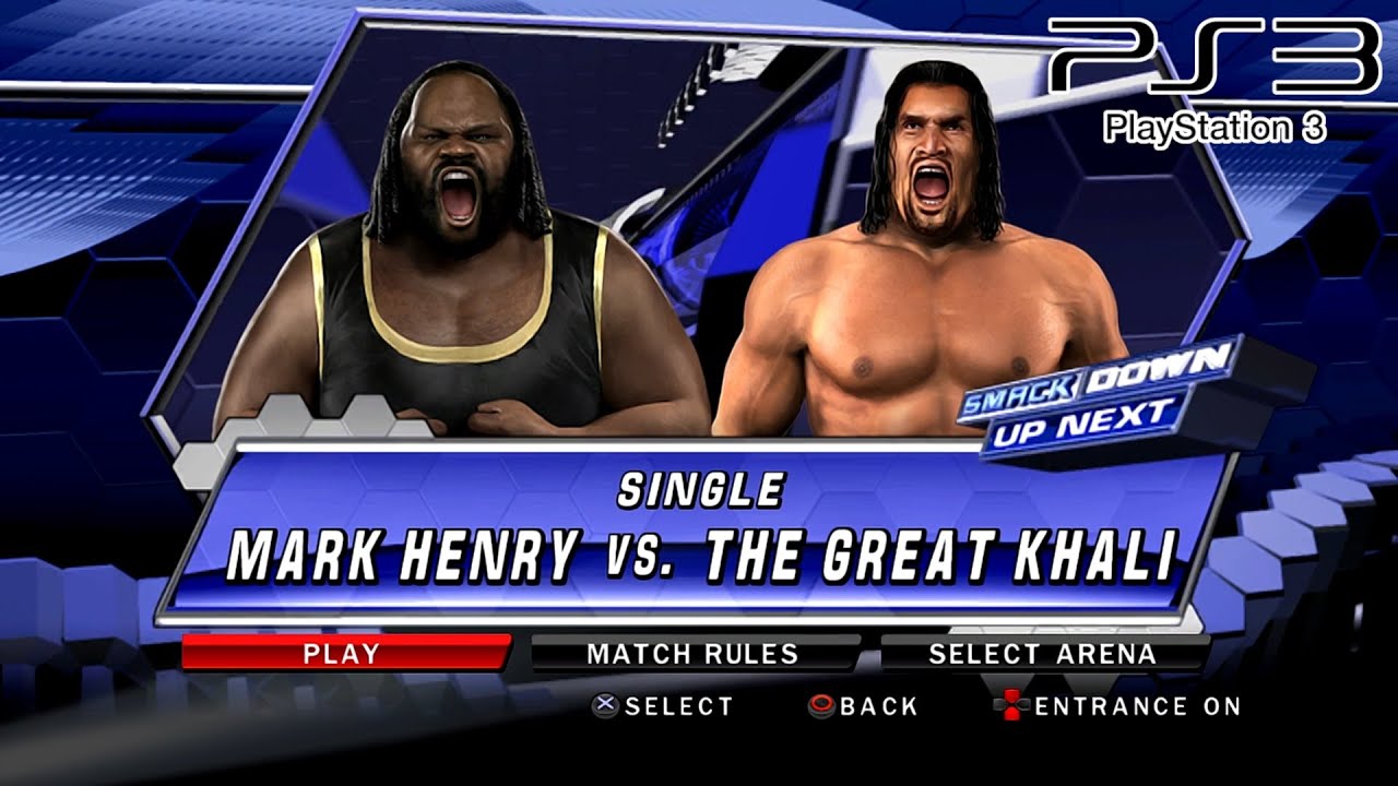 WWE SmackDown VS Raw 2010 PS3 - Mark Henry VS The Great Khali [2K][mClassic]