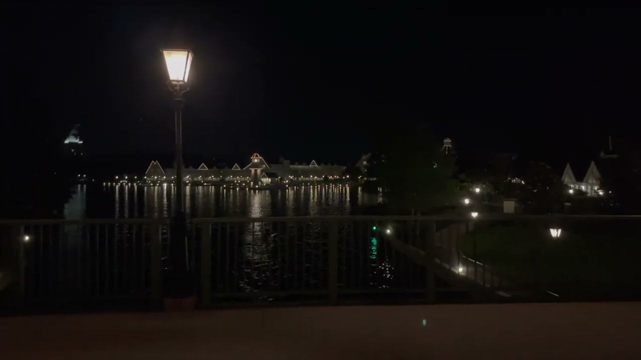 EPCOT Crescent Lake Resort Area Quiet Late Night Walk in 4K - 5/14/23