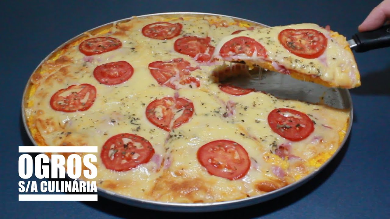 Pizza de Flocão - Pizza com Massa de Flocão de Milho