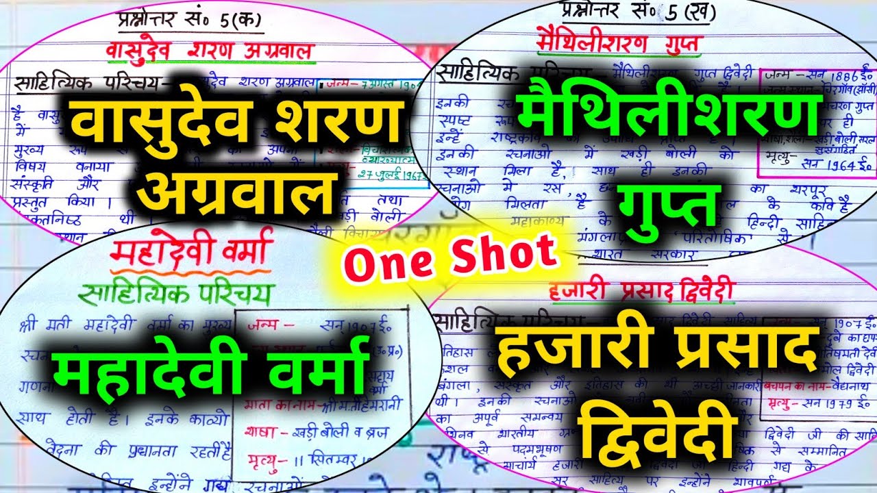 18 फरवरी Important jivan Parichay 🔥 / वासुदेव शरण अग्रवाल, हज़ारी प्रसाद द्विवेदी , महादेवी वर्मा 🔥