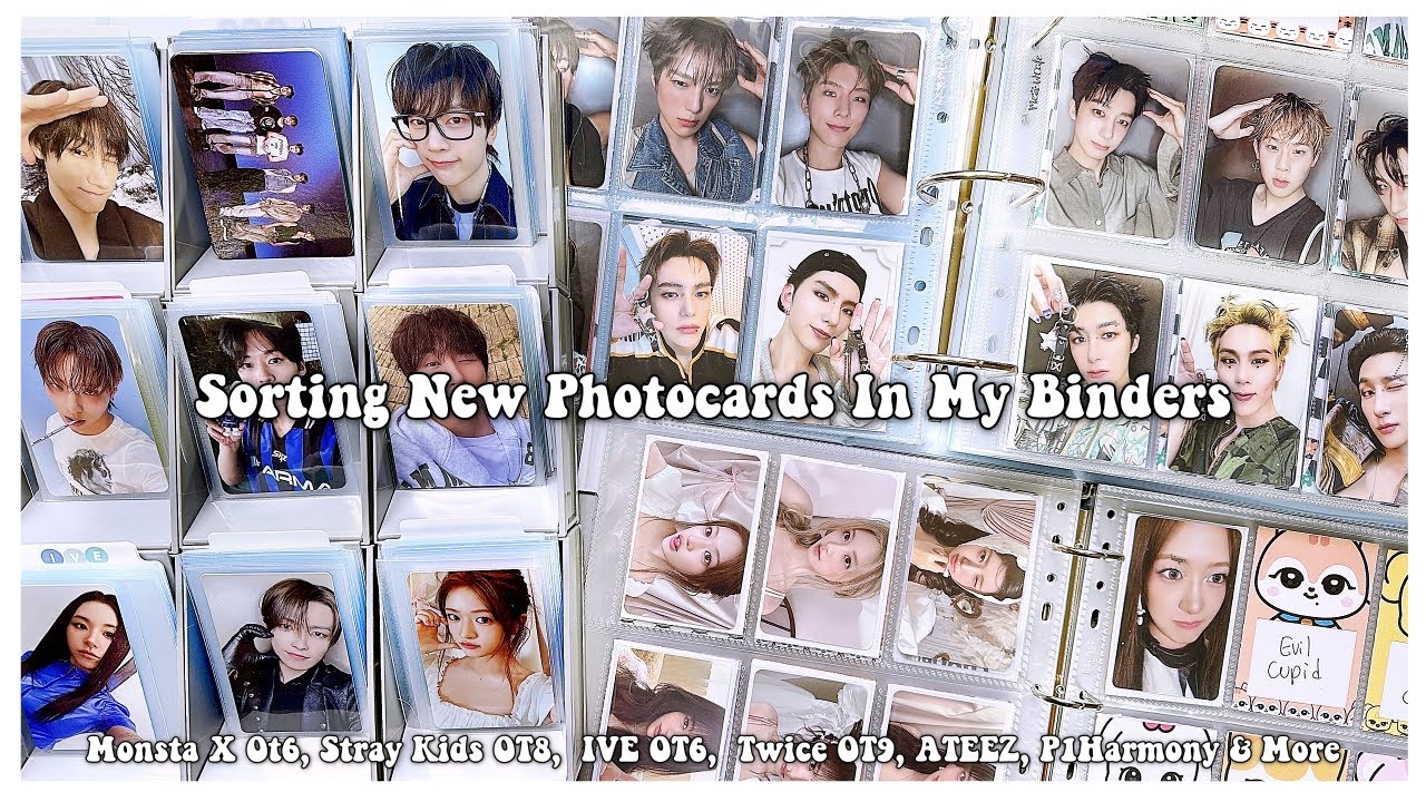 Sorting New Photocards In My Binders 100 ✰ MX Ot6, Stray Kids OT8, IVE OT6,  Twice OT9, ATEEZ & More