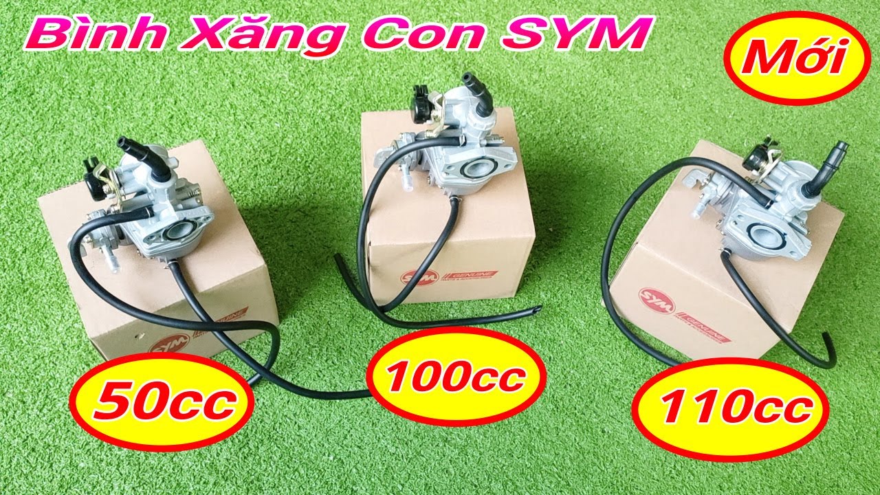 Bình Xăng Con/ Chế Hòa Khí Elegant 50/100/110cc Chính Hãng SYM