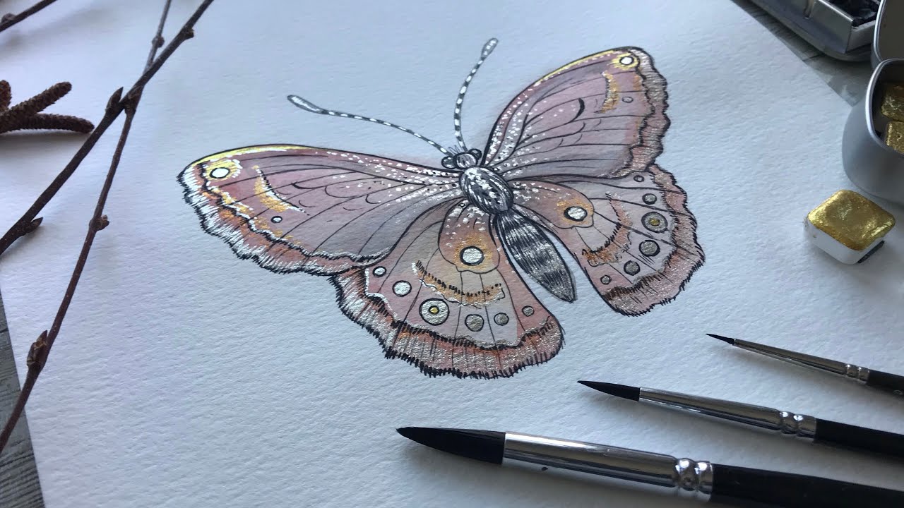 Pink Butterfly. Paint with me.