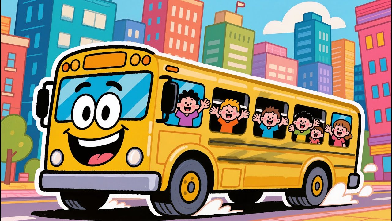 Wheels on the Bus (City Adventure Version) / Nursery Rhymes / TinyTunesTV