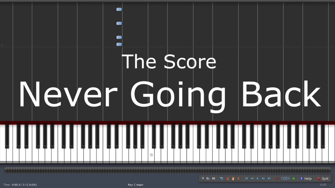 The Score - Never Going Back - Piano Tutorial