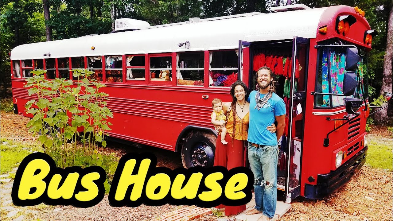 SKOOLIE TOUR | Beekeepers Stunning Family Bus Conversion with Baby