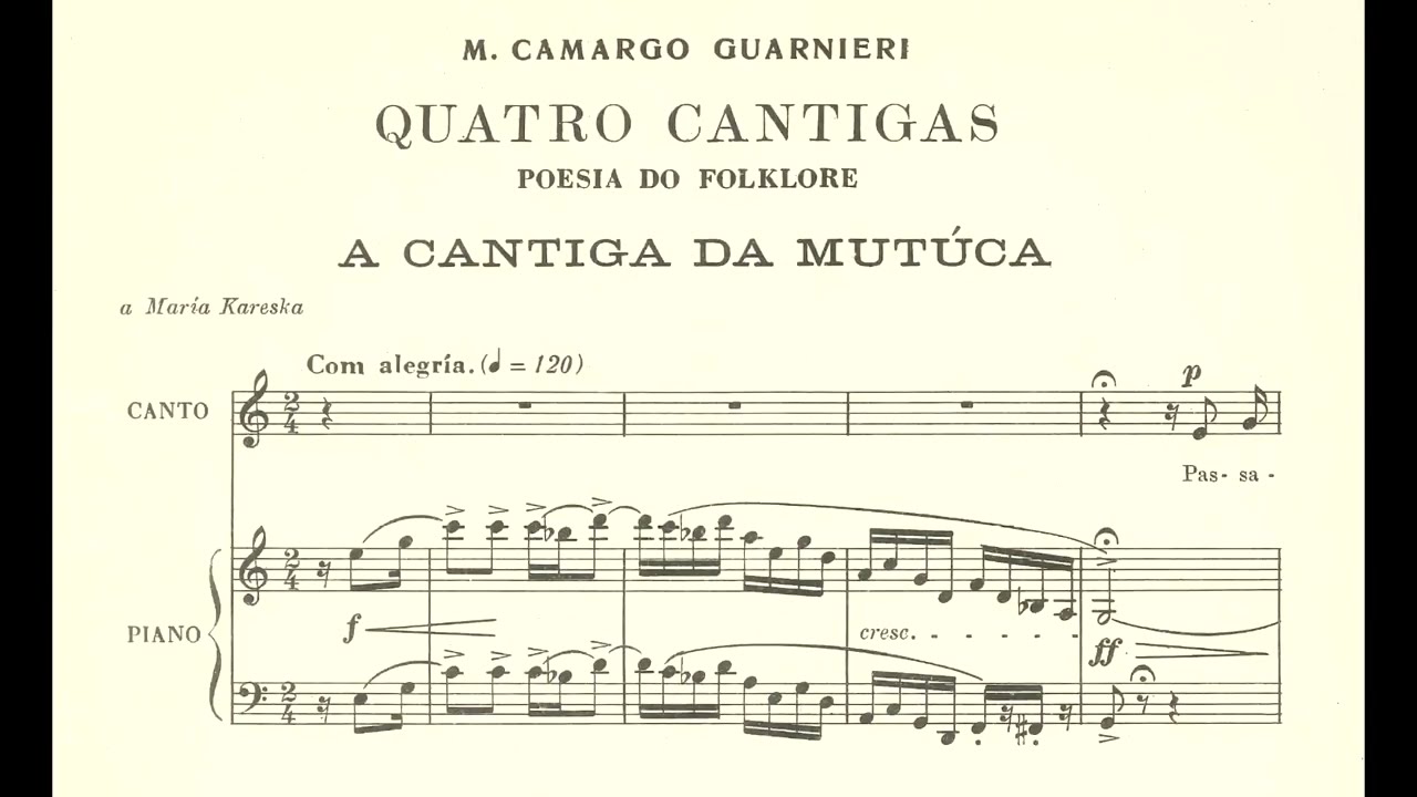 Camargo Guarnieri - A cantiga da mutuca (Edmar Ferretti, soprano; Camargo Guarnieri, piano)