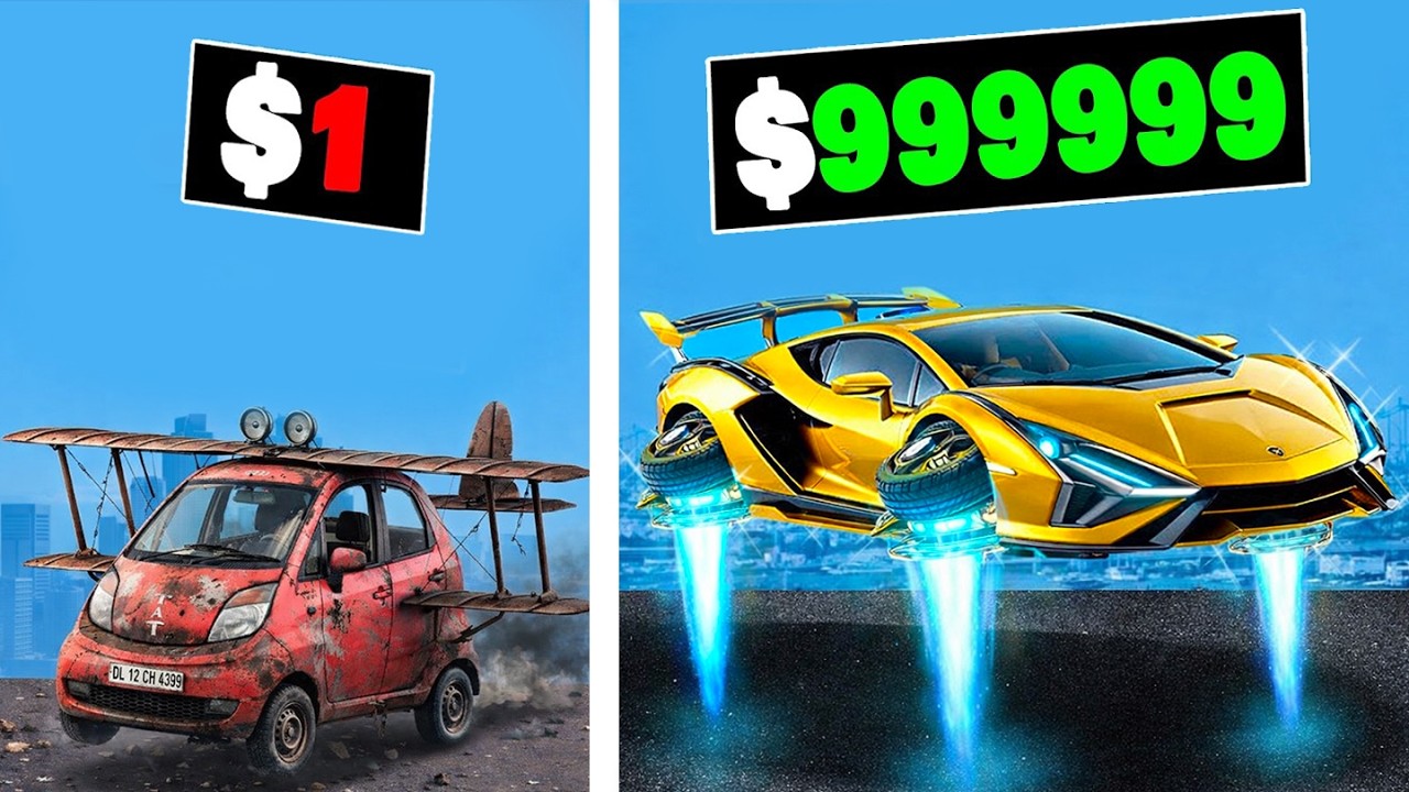$1 to $1,000,000,000 FLYING CAR in GTA 5!