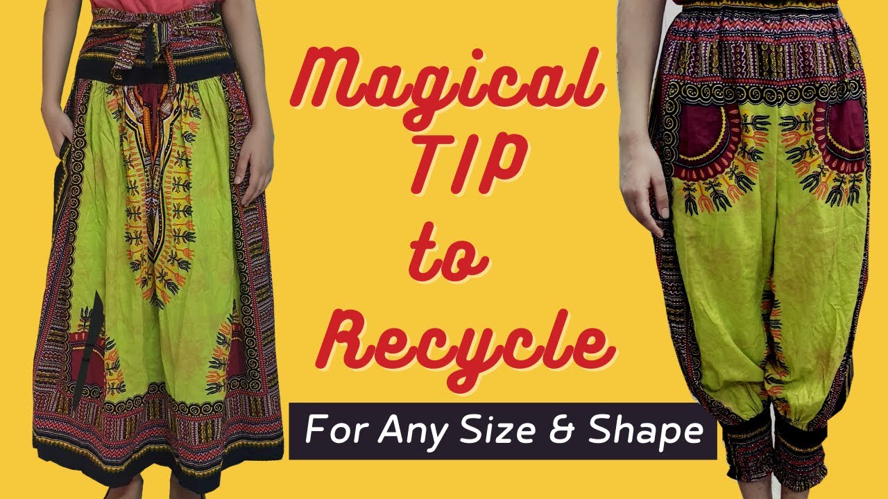How to Convert Skirt into Palazzo INSTANTLY | Capri Pant DIY : Stitching Mall