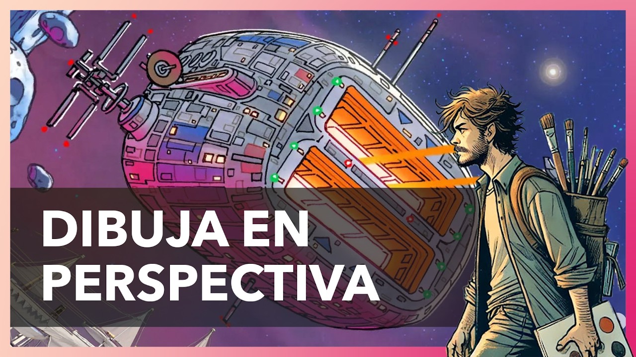 Perspectiva fácil | Aprende a dibujar en 3D naves espaciales