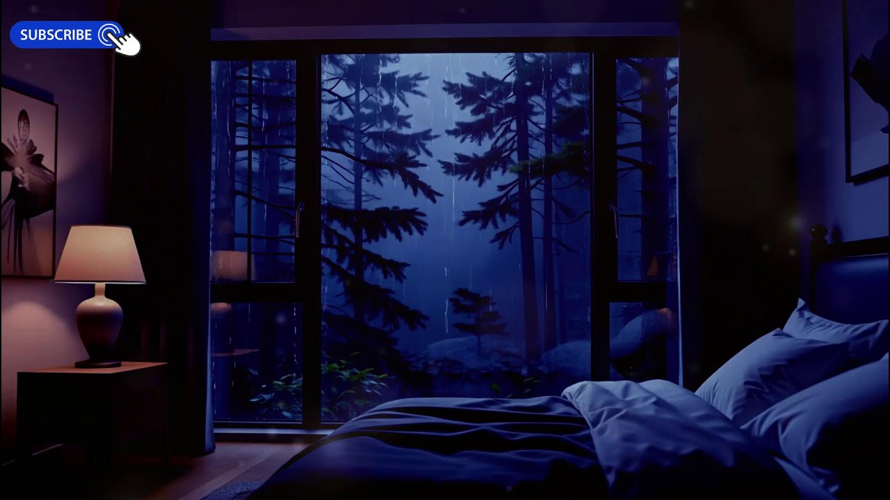 Quiet Your Mind 🌙 Gentle Piano & Rain on Window for Deep Sleep (10 Hours)