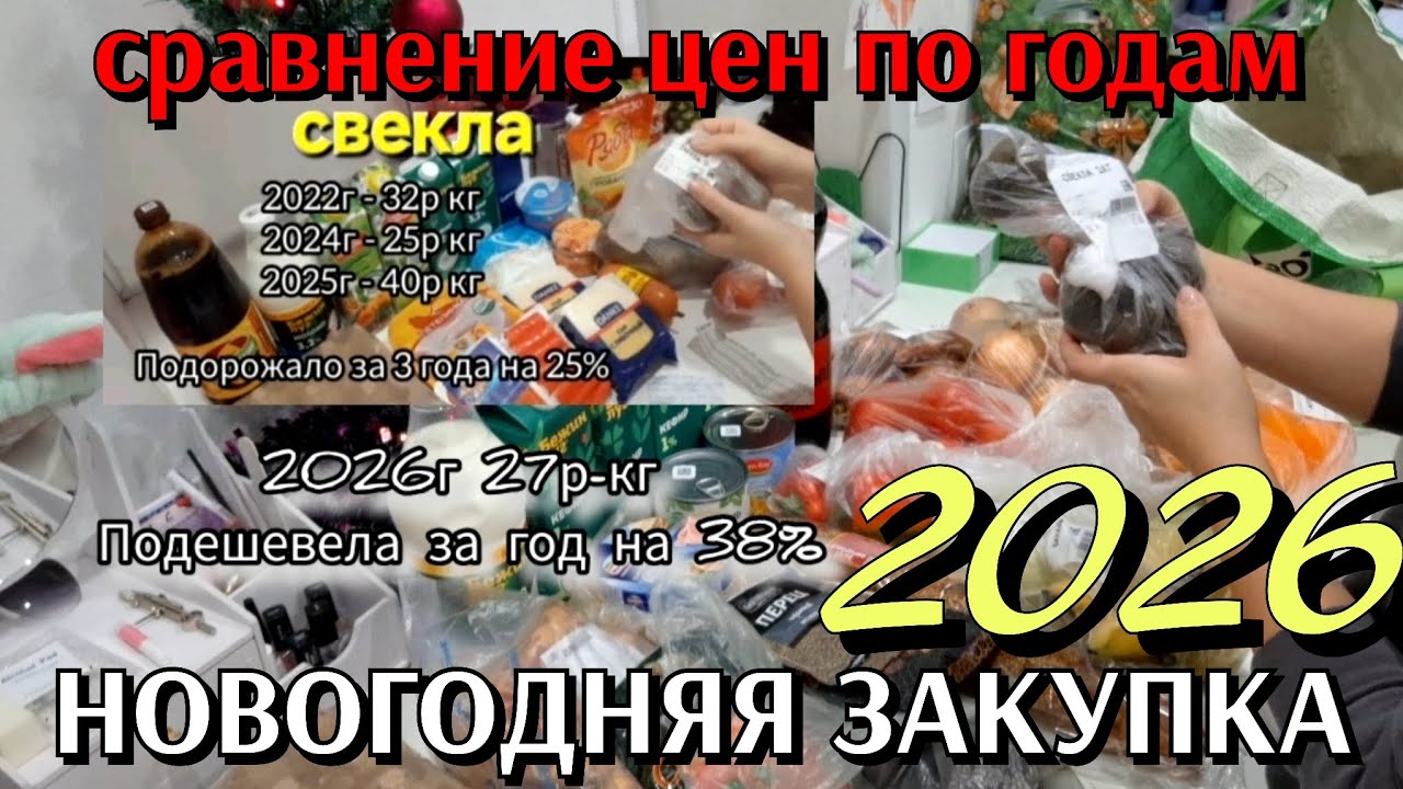 #31 ПРЕДНОВОГОДНЯЯ ЗАКУПКА 2026 / сравнение цен с предыдущими годами / реальные изменения цен