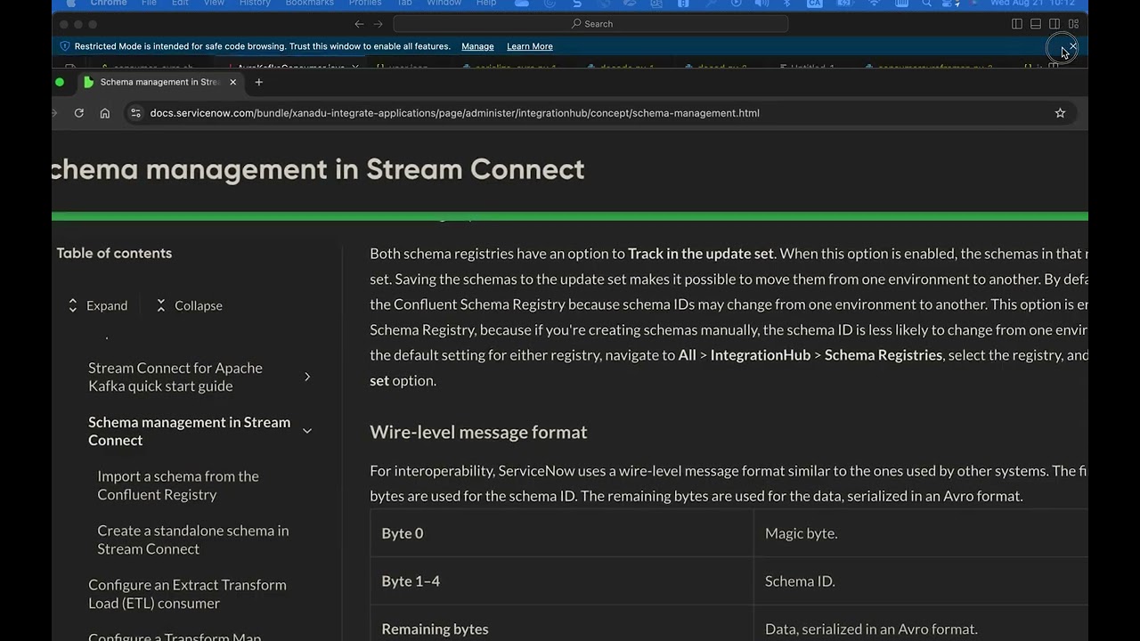 New feature   Stream Connect Schema Management
