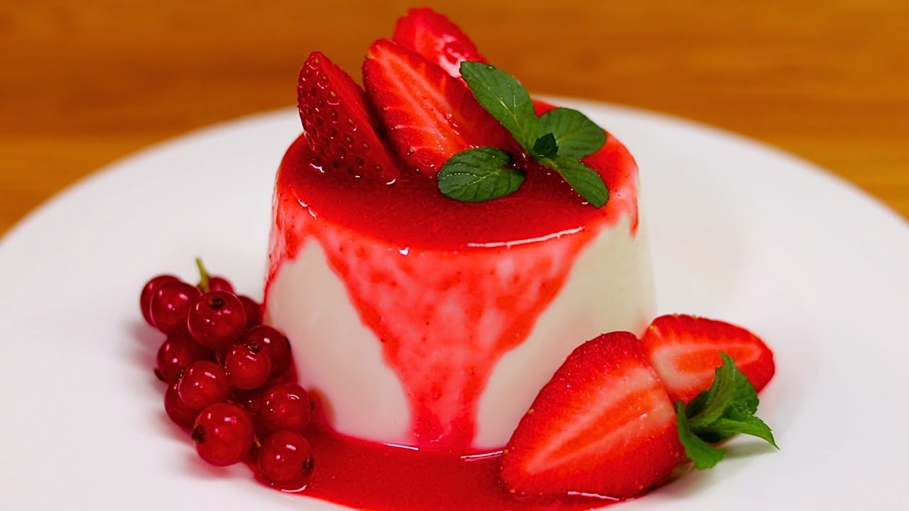 PANNA COTTA alle Fragole Facile e veloce Fatta in casa