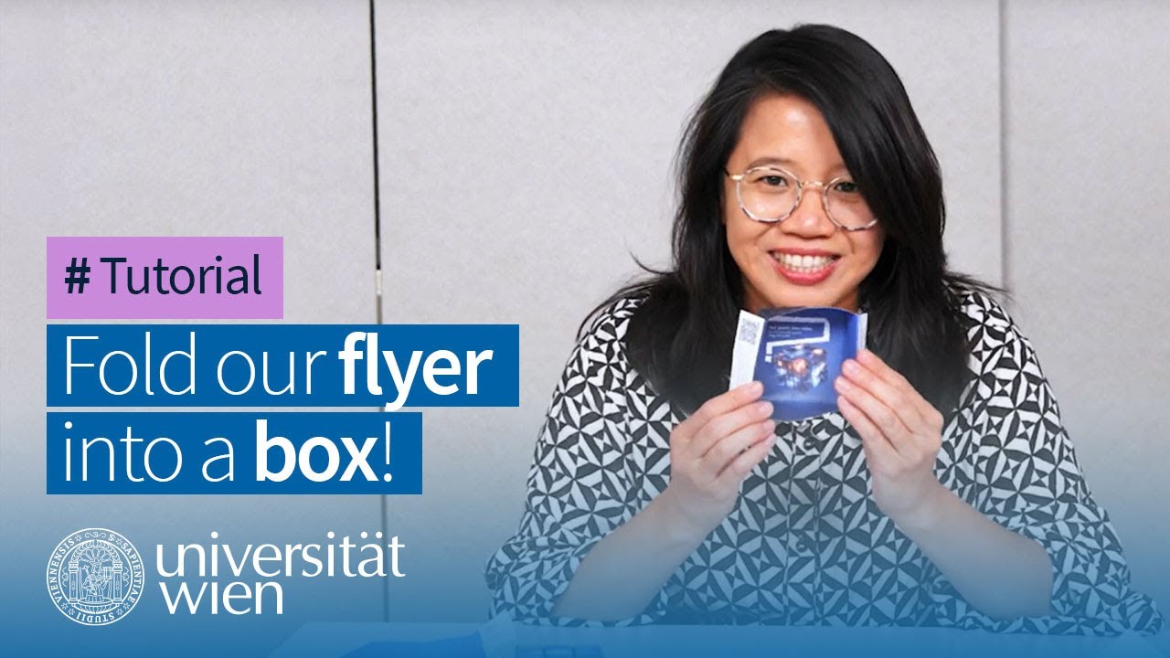🔰Origami tutorial: how to fold a flyer into a box | Universität Wien