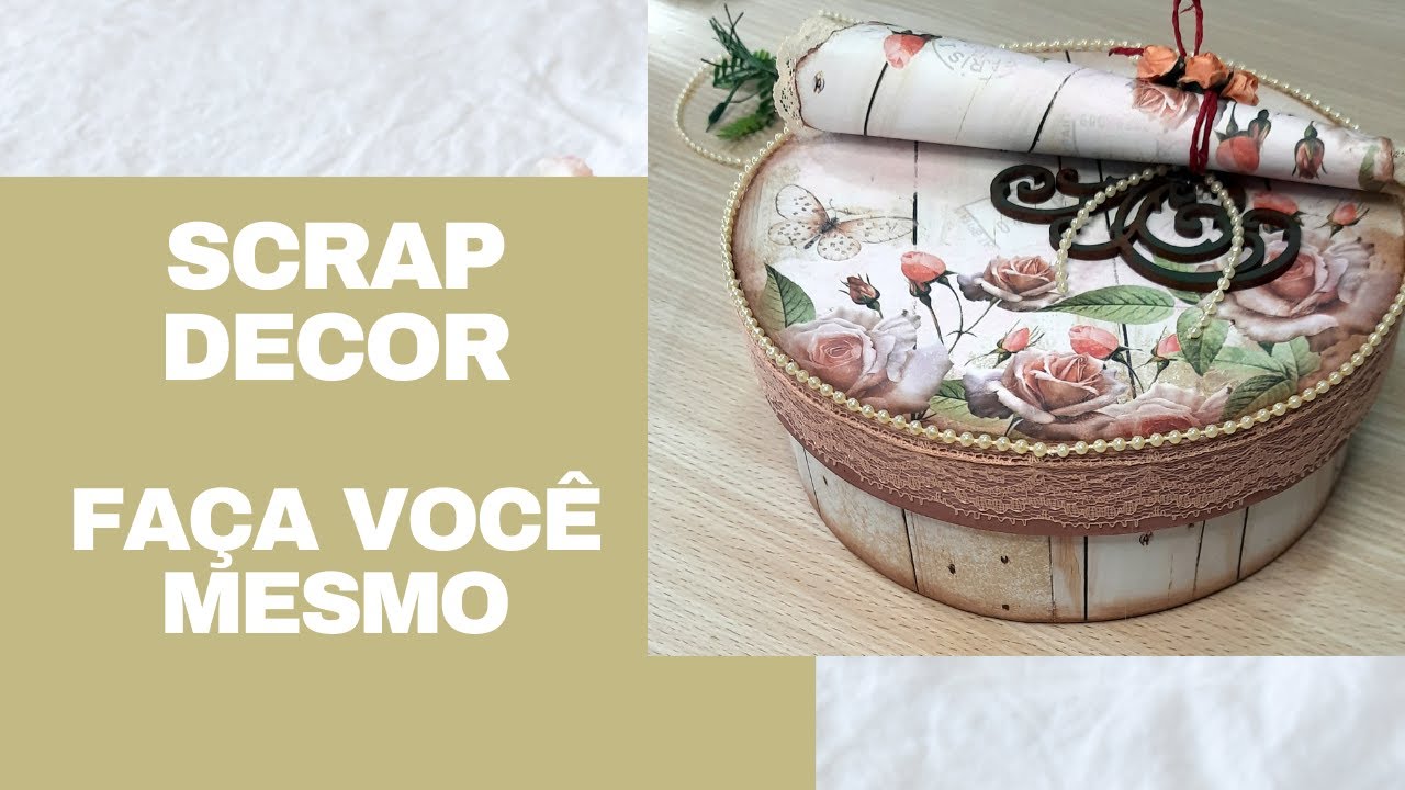 CAIXA REDONDA NO ESTILO VINTAGE #DIADASMÃES