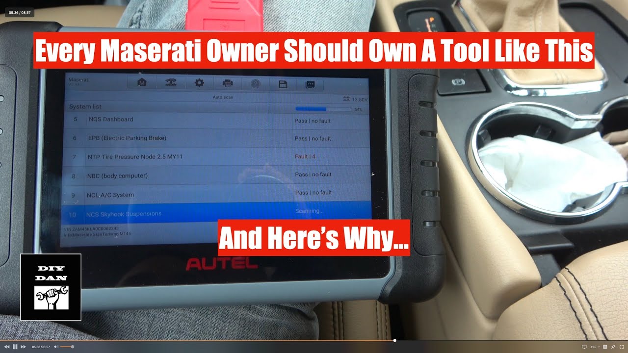 Maserati Granturismo: How To Reset The Maintenance Light With An Autel MK808Z