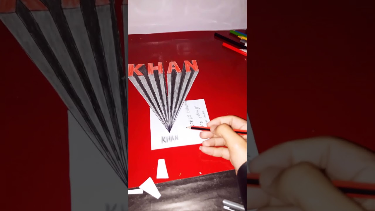 simple 3d drawing#youtubeshorts #shorts #afridi drawing