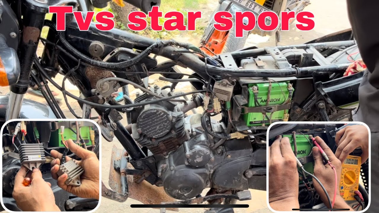 Tvs star spors battery charge problem/bike per battery charge naho to kay kare Dekhiy