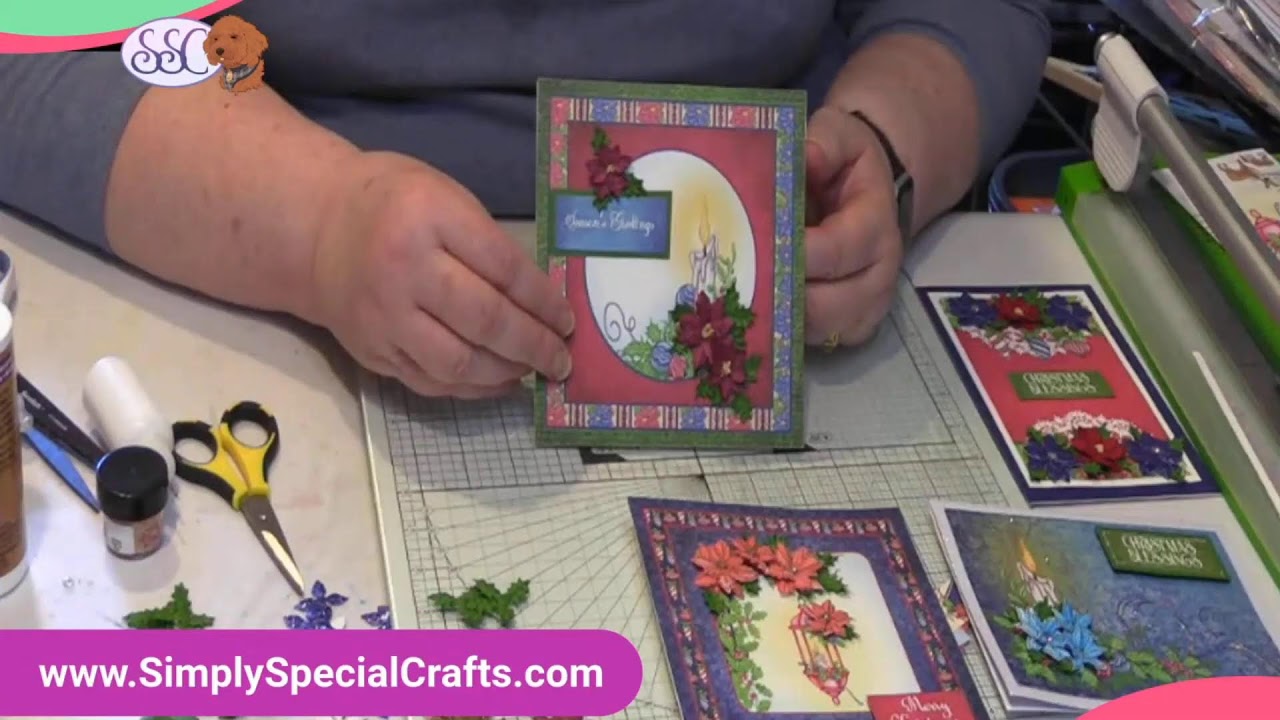 Heartfelt Creations - Poinsettia & Holly Clusters Cards