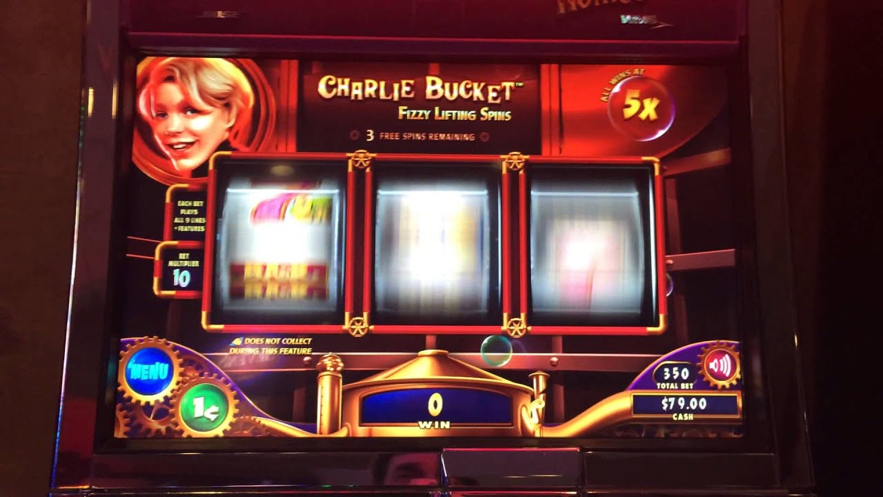 Willy Wonka Slot Machine Bonus - Charlie Fizzy Lifting Spins