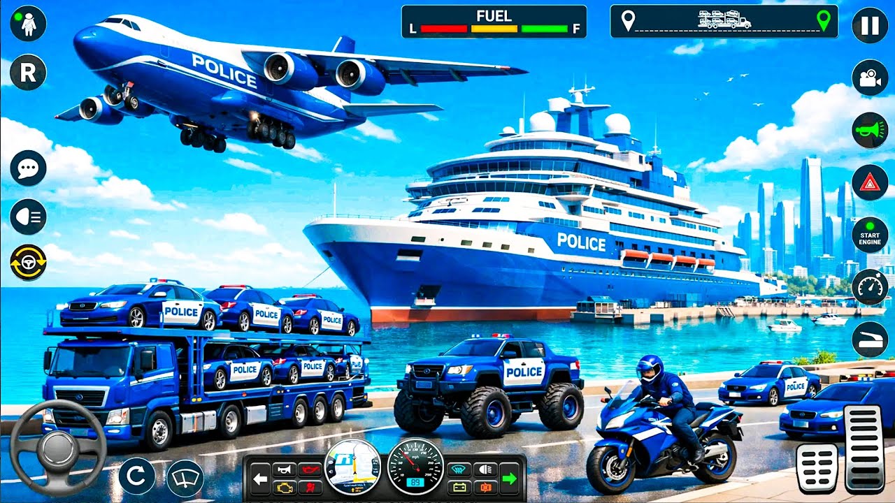 Grand Police Transport Gameplay - Open World Police Car Driving Game - Android Gameplay 
