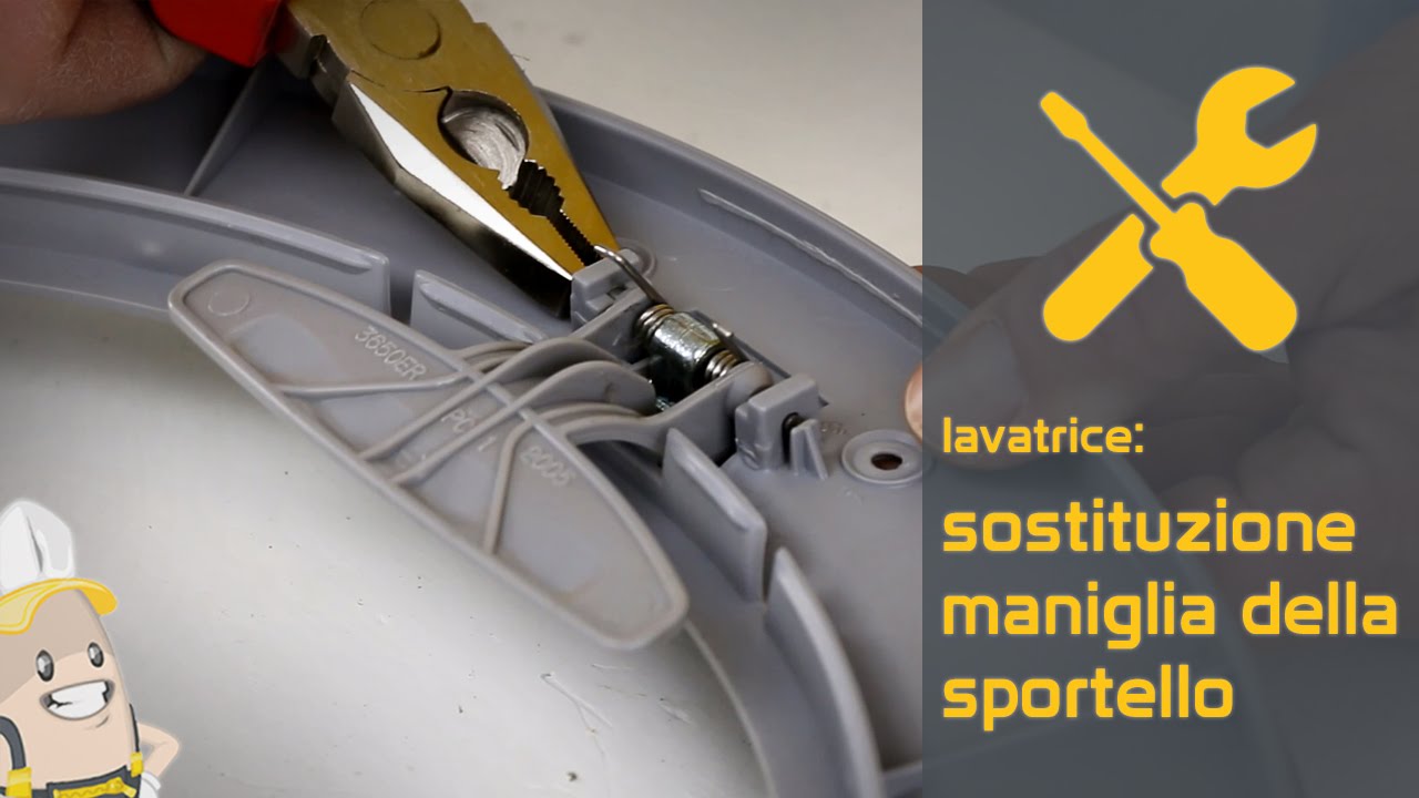 Sostituzione della maniglia dello sportello della tua lavatrice.
