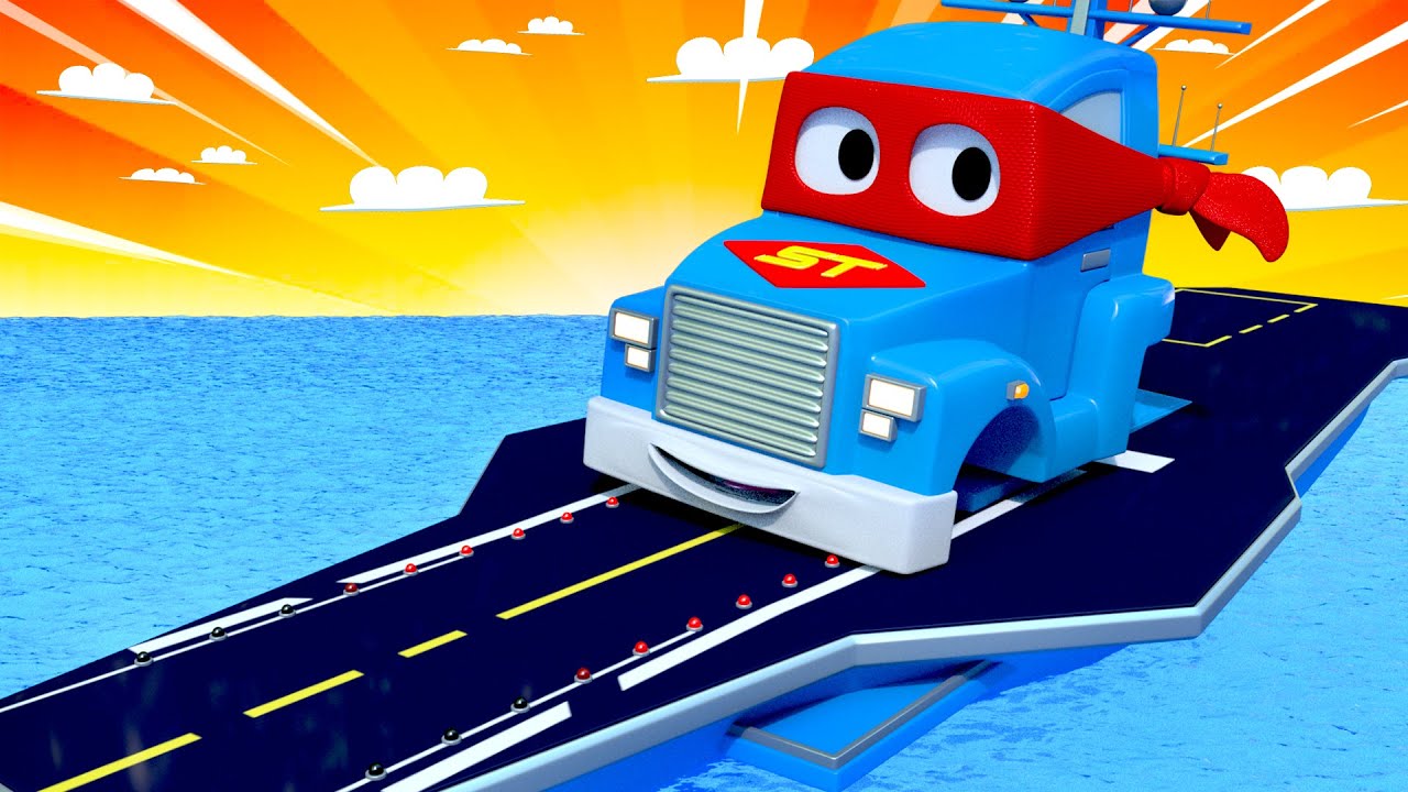 The Aircraft Carrier Truck ! - Carl the Super Truck - Car City ! Cars and Trucks Cartoon for kids