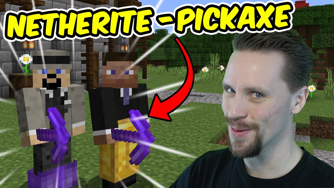 VÅR FÖRSTA NETHERITE-PICKAXE I MINECRAFT - med SoftisFFS - S6E05