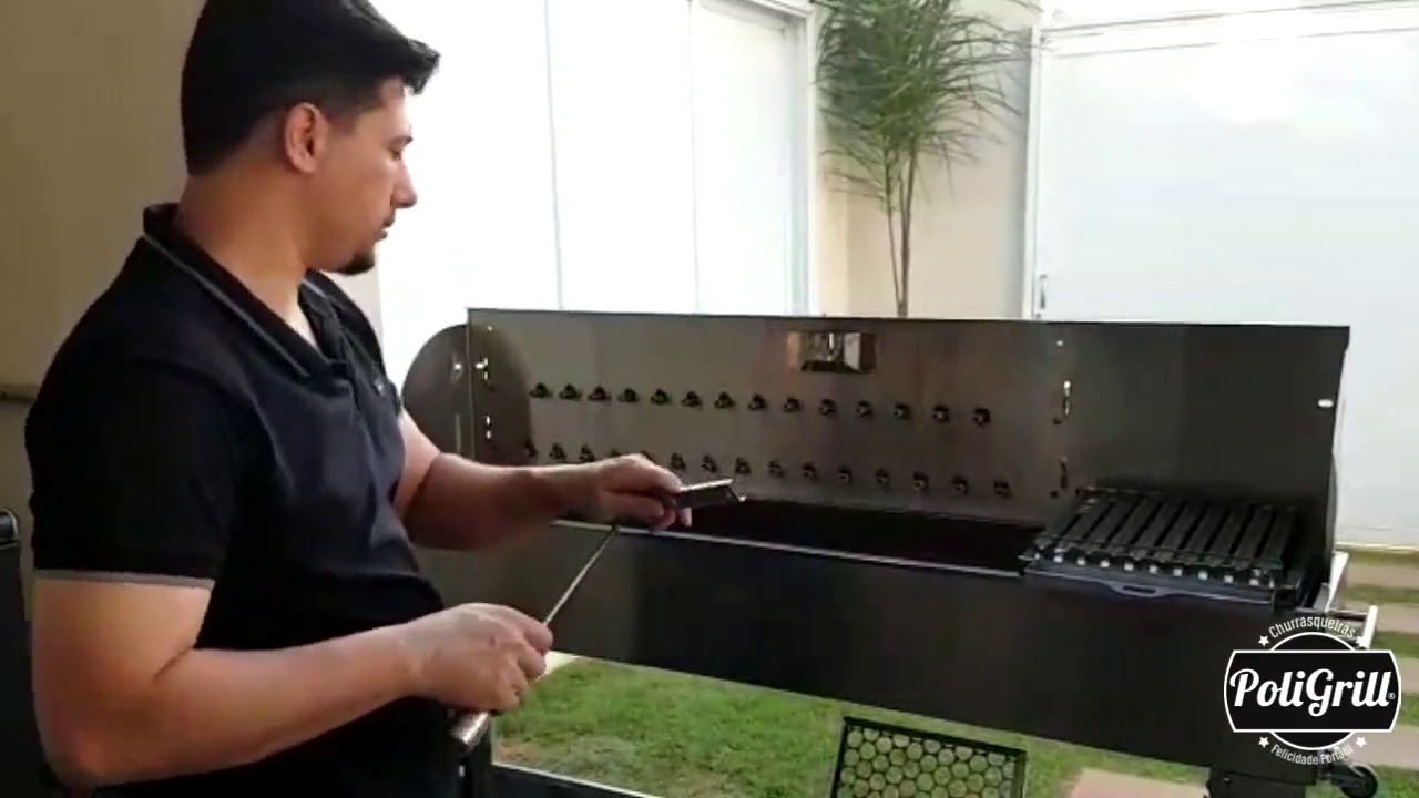 Como montar churrasqueira espetinho giratorio - PoliGrill® Linha Eventos