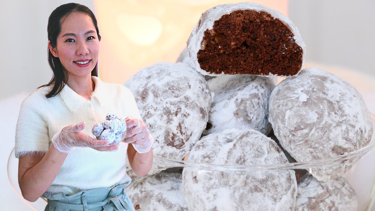Amazing DOUBLE Chocolate  Snowball Cookies Recipe | SIMPLE & EASY!