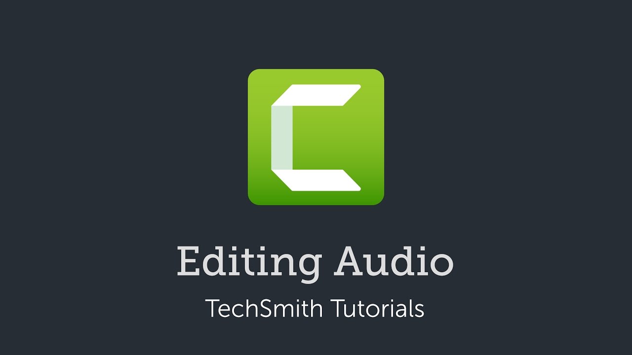 Camtasia: Редактирование звука