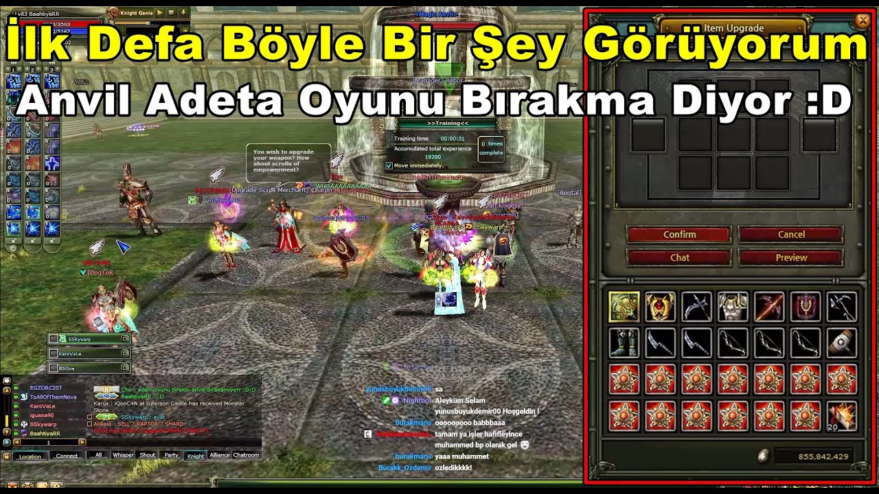 Bahtiyar - Oyuna Ara Verip Son Upgrade Yaparken Anvil Bildiğin Oyunu Bırakma Diyor :D Knight Online