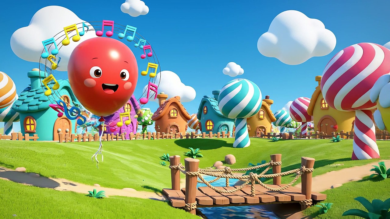 Magic Balloon Floats Pop Pop Paa | Colorful Sensory Song & Counting Fun for Kids