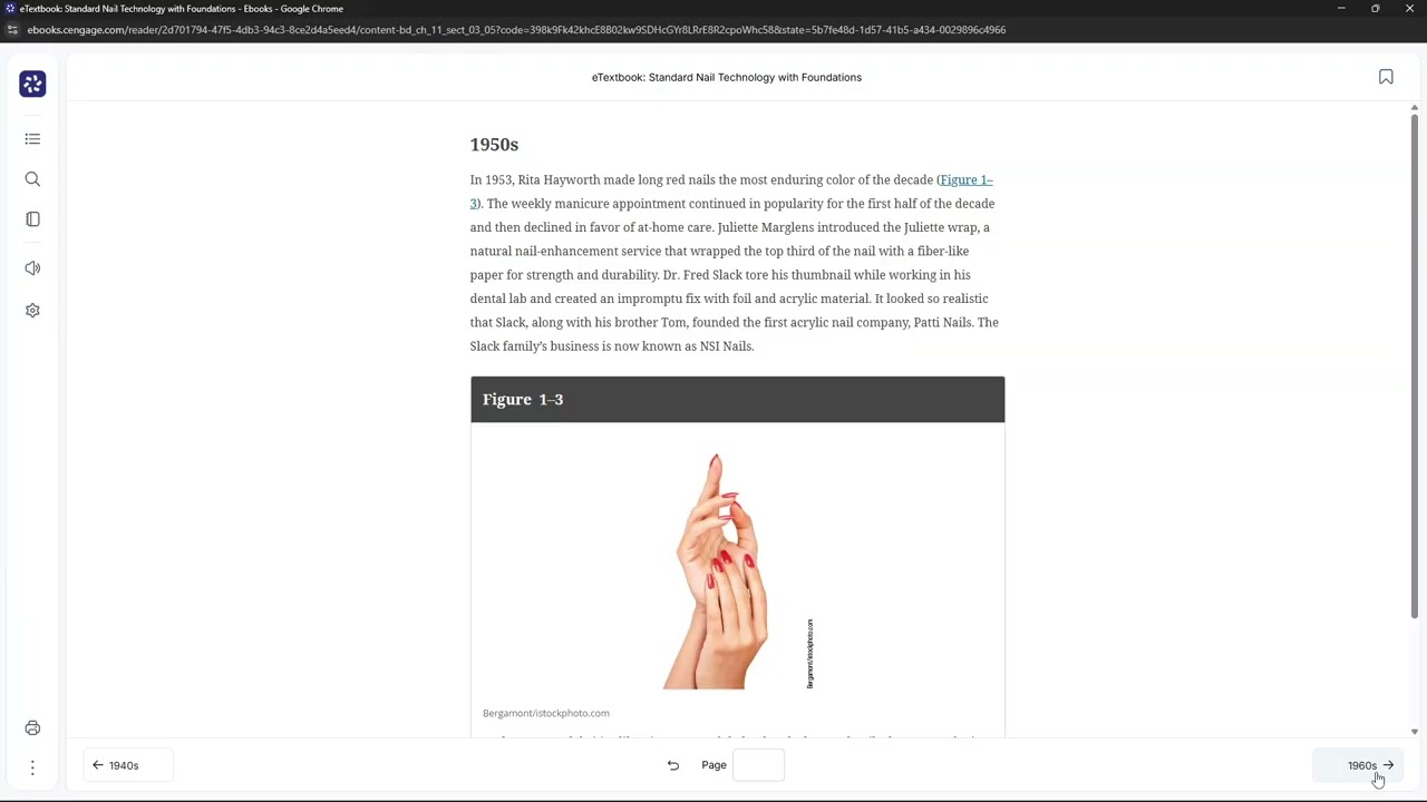 Milady NAILS Ch 1 Learning Objective 1-4 History Milestone Advancements