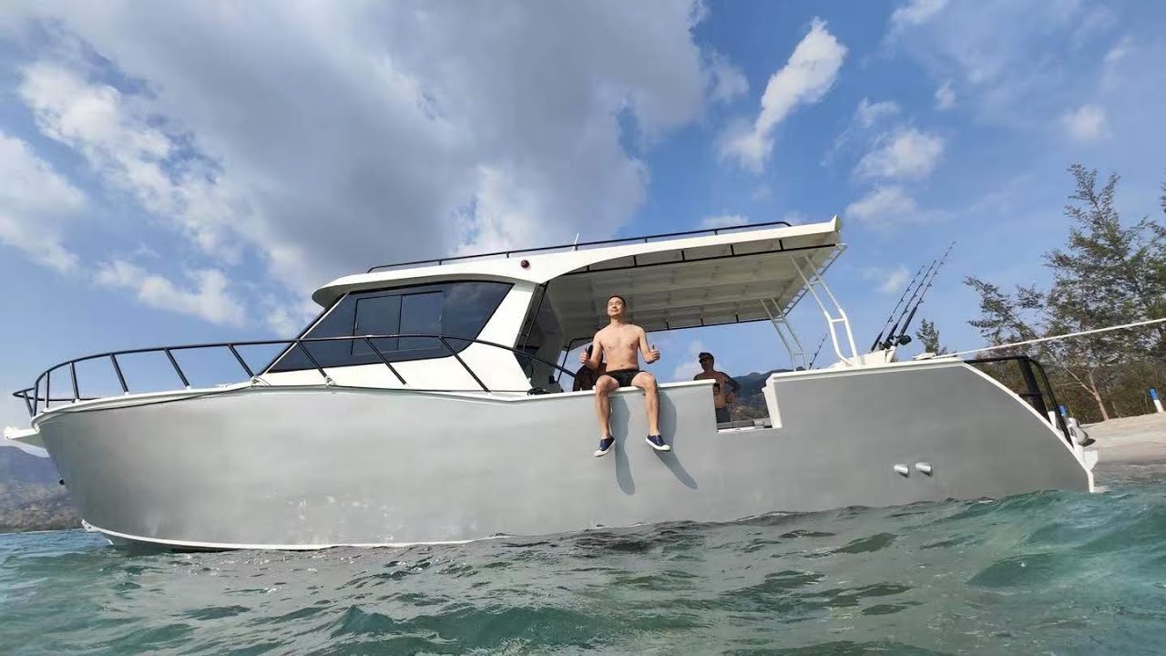 Travel Zambales cove Subic Bay on Gospel's 11m center cabin boat