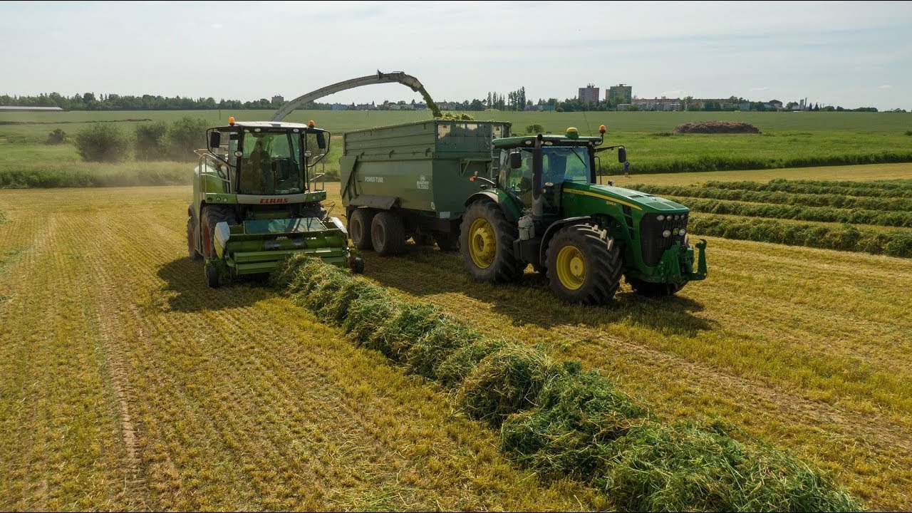 Senáže 2019| Hrách| John deere | Claas | New holand