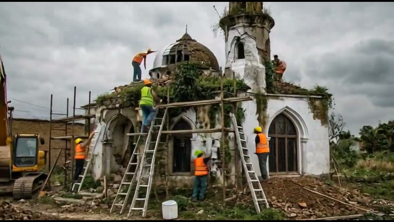 Masya Alloh Thoroughly clean the mosque building with friends