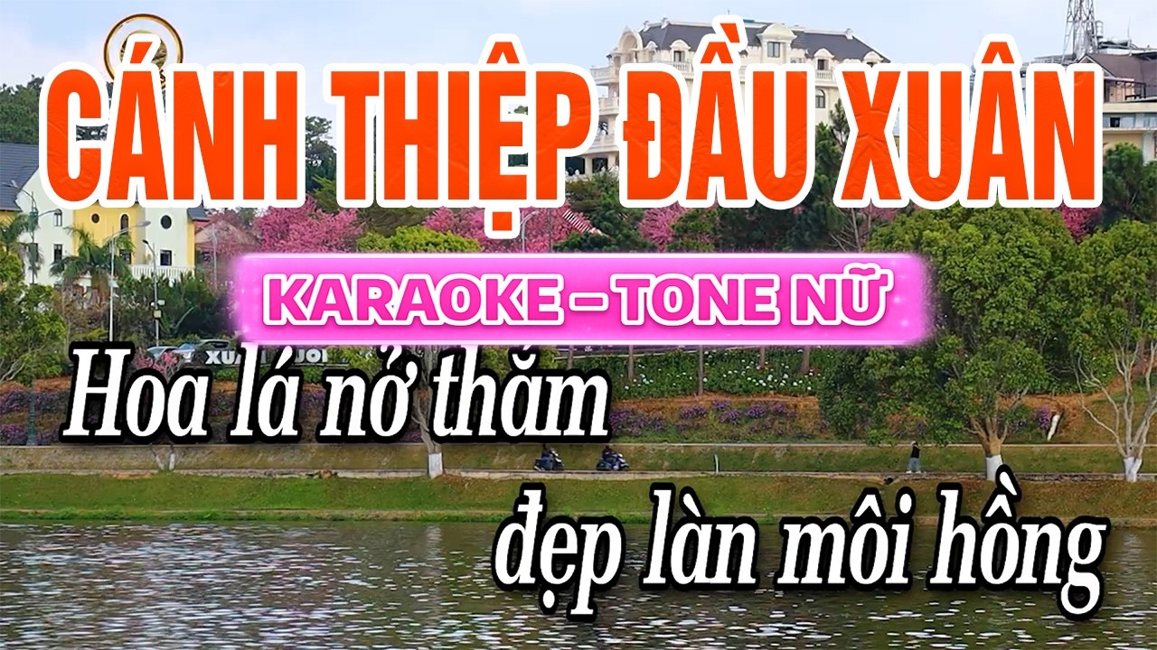 Cánh Thiệp Đầu Xuân Karaoke Tone Nữ - Nhạc Tết 2026 | Làng Hoa Karaoke
