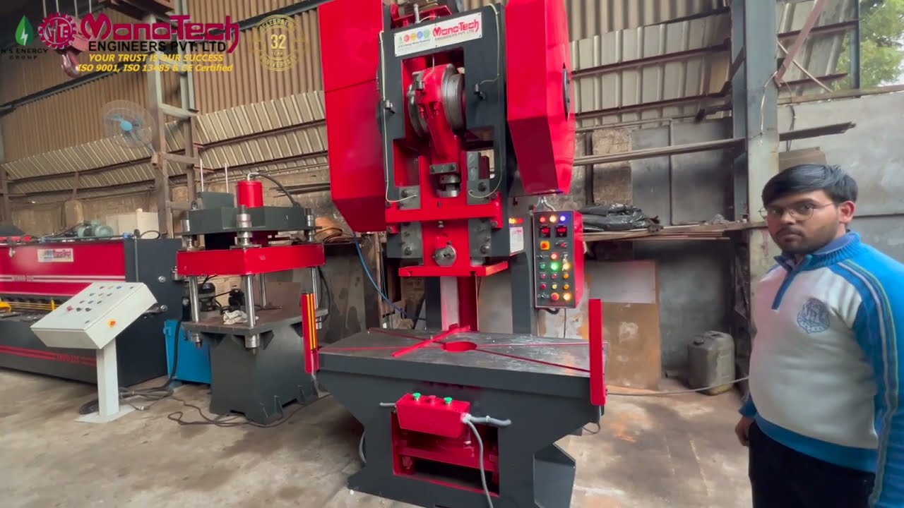 Mechanical C Type Press with Pneumatic Clutch and Pneumatic Ejection System & Extended Bed