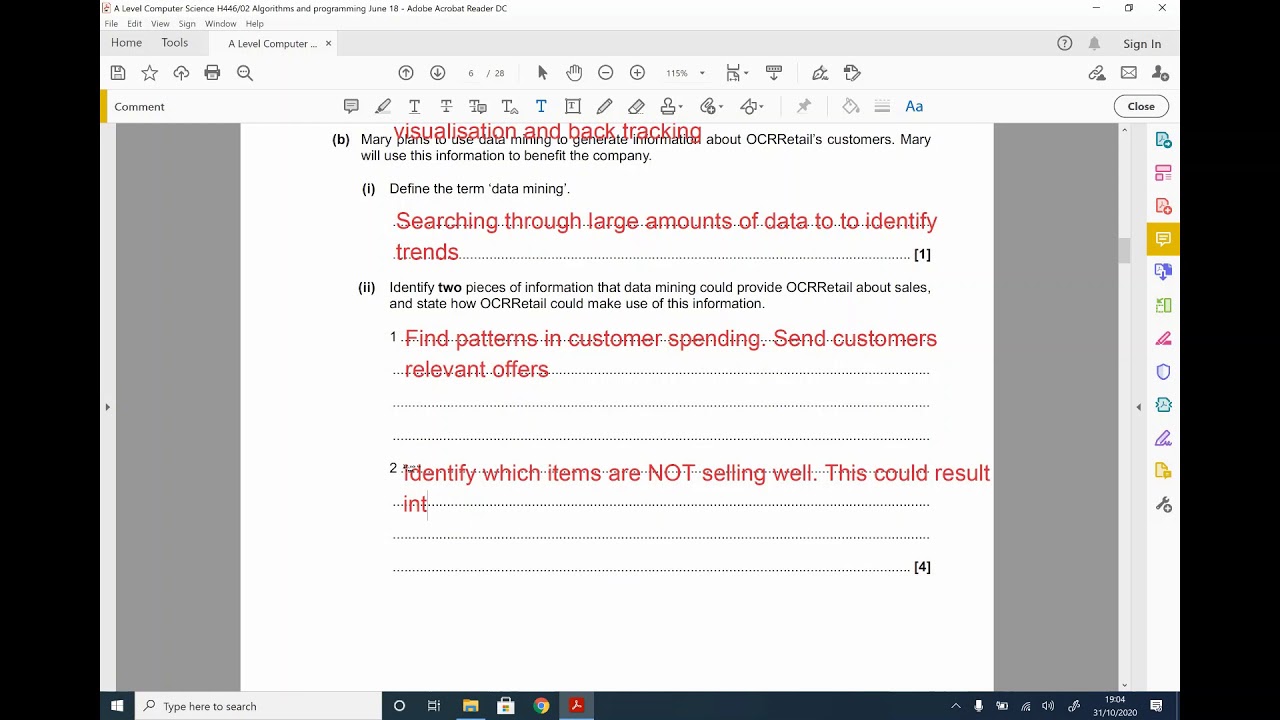 OCR A Level H446 Computer Science Unit 2 2018 paper