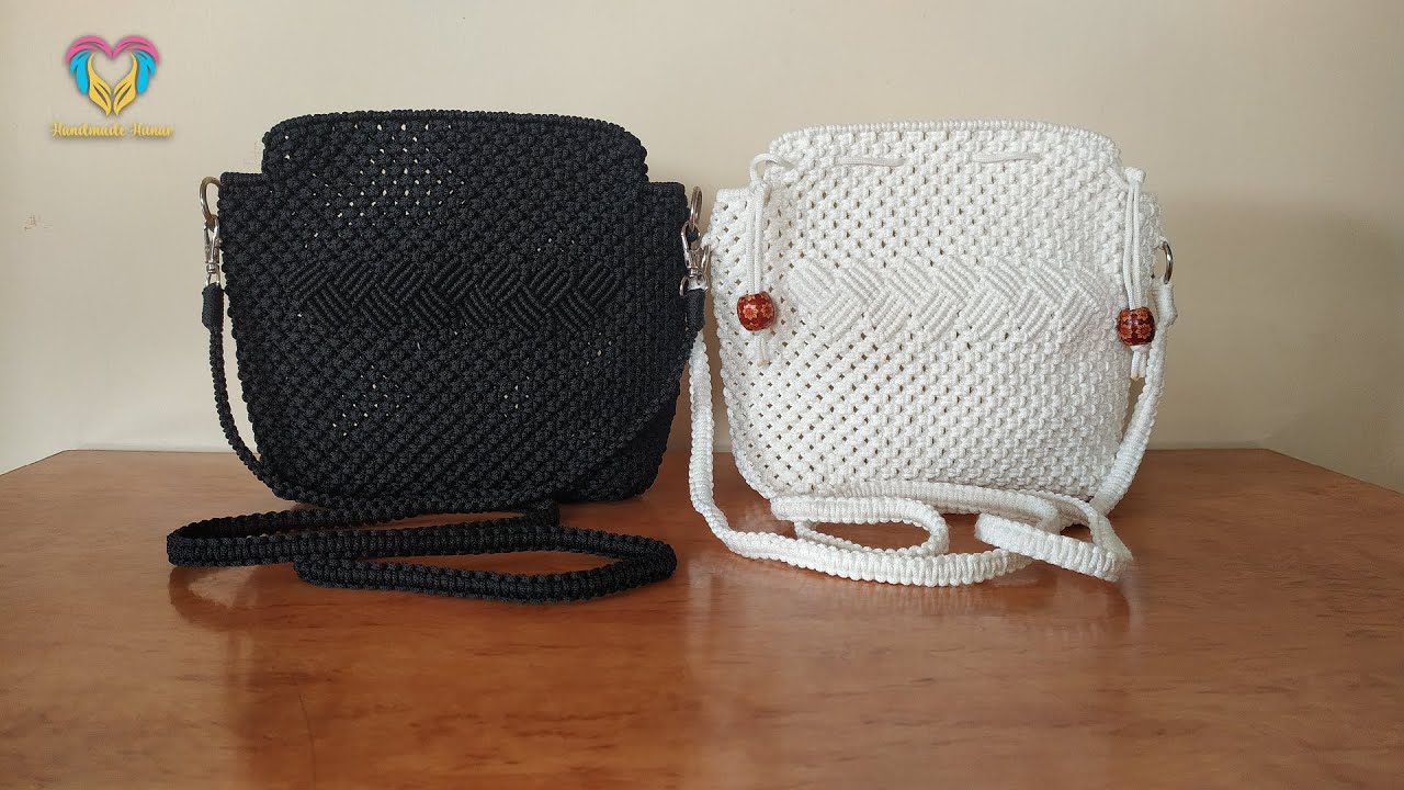 Macrame Purse | DIY Macrame Design Sling Purse