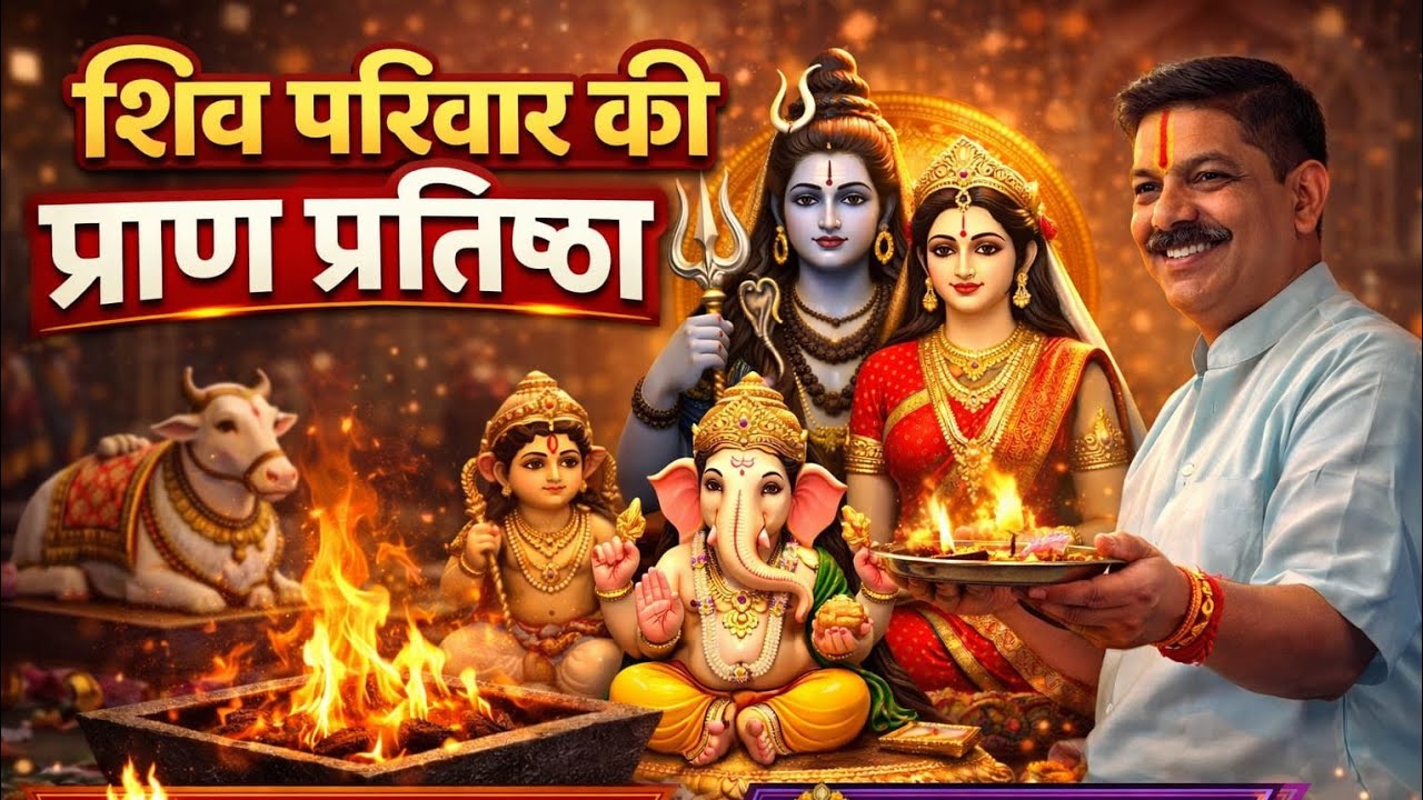 शिव मंदिर प्राण प्रतिष्ठा कार्यक्रम- प्रथम दिवस।