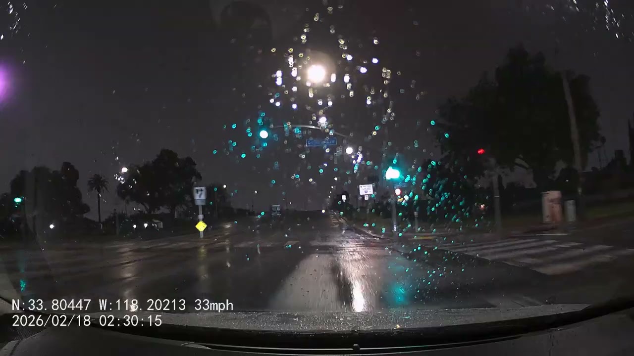 #Daily #Drive #Dashcam #South California, #USA#Los Angeles #Rainy and #Stormy #Night