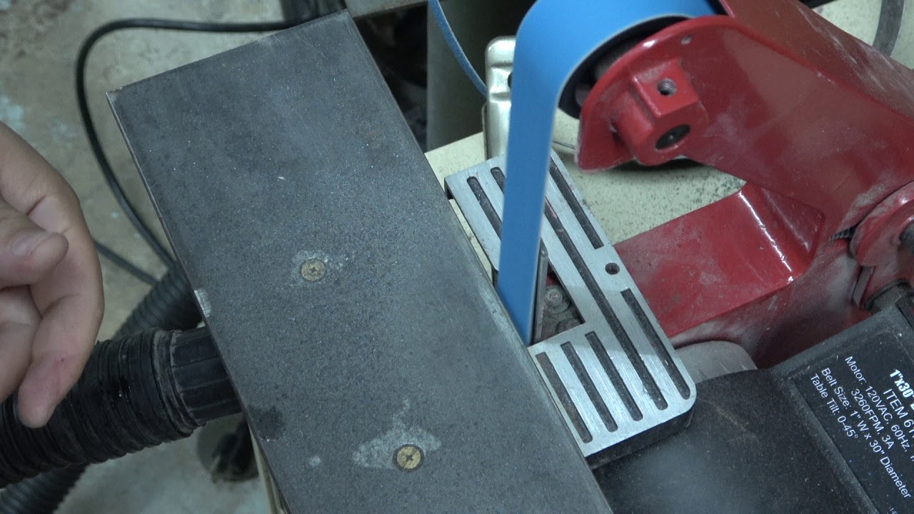 knife build part one  | harbor freight 1x30 belt grinder
