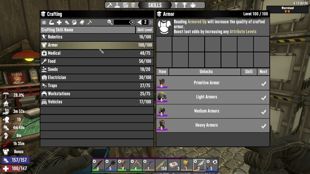 Full Legendary Armor Set guide, how I made quality level 6 armors - 7 Days To Die v1.0