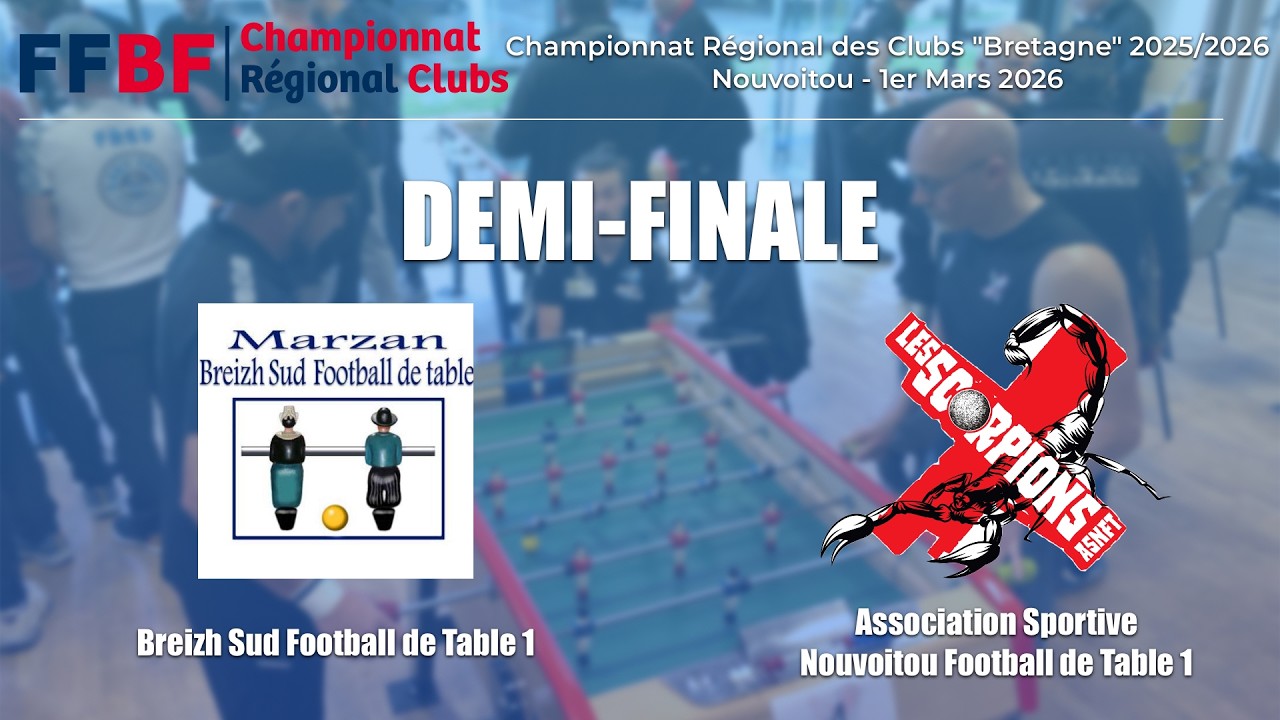 CRDC Bretagne 2025/2026 - Demi-Finale - Marzan 1 vs ASNFT 1