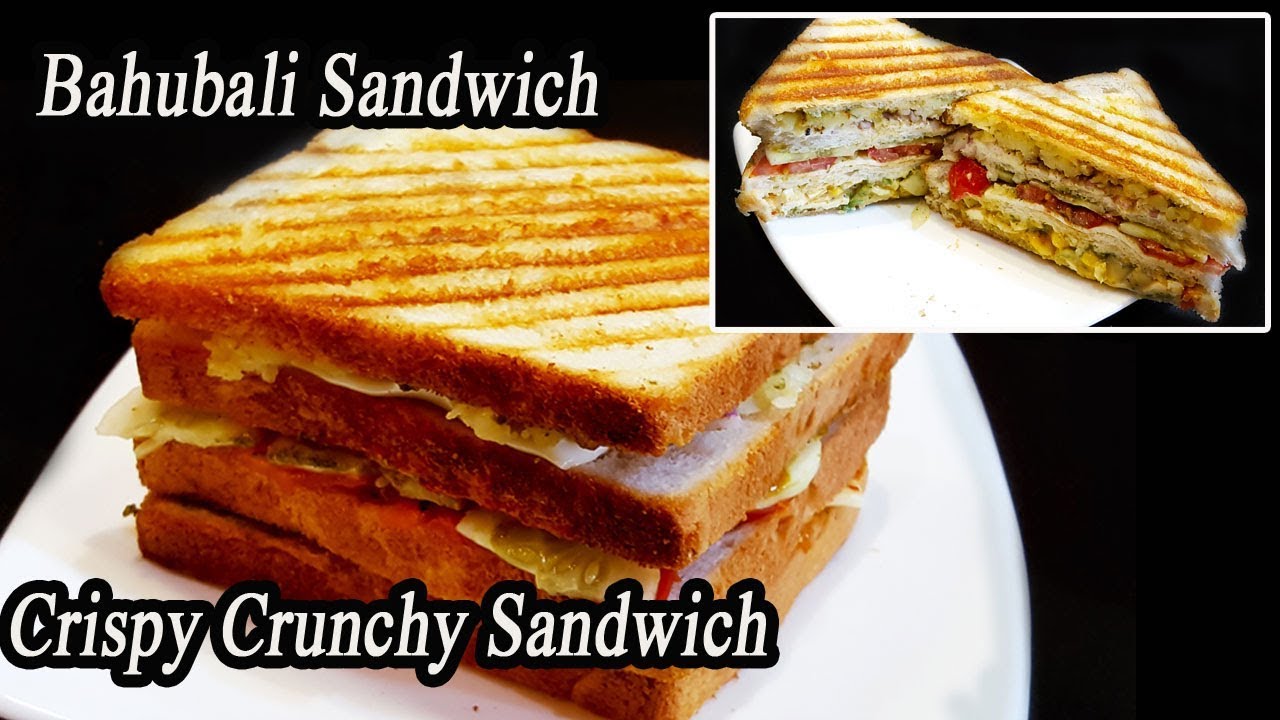 Baahubali Sandwich | Cheesy Crunchy Jumbo Sandwich | MadhurasRecipe | Ep - 631