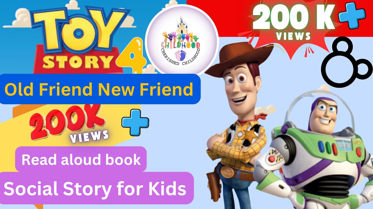 Disney Read along Book for Kids | Toy Story 4 Old Friend New Friend  | Social Story | Bedtime Story